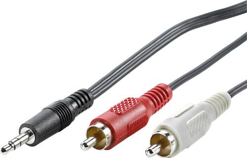 Value 11.99.4341 Klinke Audio Anschlusskabel [1x Klinkenstecker 3.5mm - 2x Cinch-Stecker] 1.50m Schw