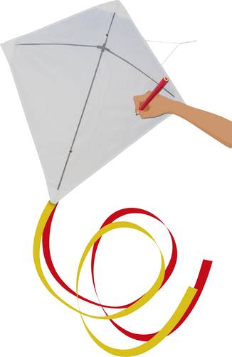 Günther Flugspiele Einleiner Drachen Paint your kite Spannweite (Details) 690mm