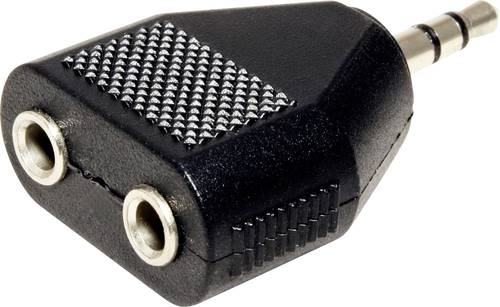 Value 11.99.4440 Klinke Audio Adapter [1x Klinkenstecker 3.5mm - 2x Klinkenbuchse 3.5 mm] Schwarz