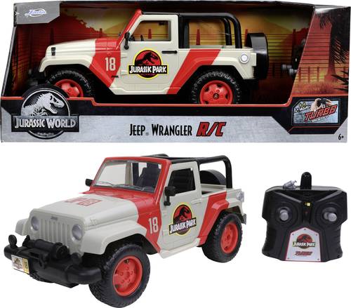 JADA TOYS 253256000 Jurassic Park RC Jeep Wrangler 1:16 RC Modellauto Elektro Geländewagen