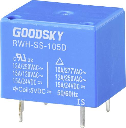 GoodSky RWH-SS-105D Printrelais 5 V/DC 15A 1 Wechsler Tray