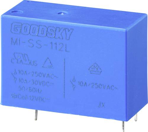 GoodSky MI-SS-112L Printrelais 12 V/DC 10A 1 Wechsler Tube