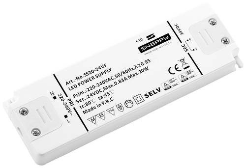 Dehner Elektronik SS 20-24VF LED-Trafo Konstantspannung 20W 0.83A 24 V/DC Möbelzulassung