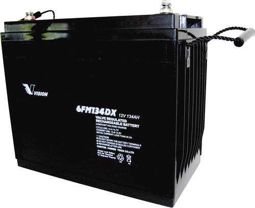 Vision Akkus 6FM134DX 6FM134DX Bleiakku 12V 134Ah Blei-Vlies (AGM) (B x H x T) 341 x 287 x 173mm M8-