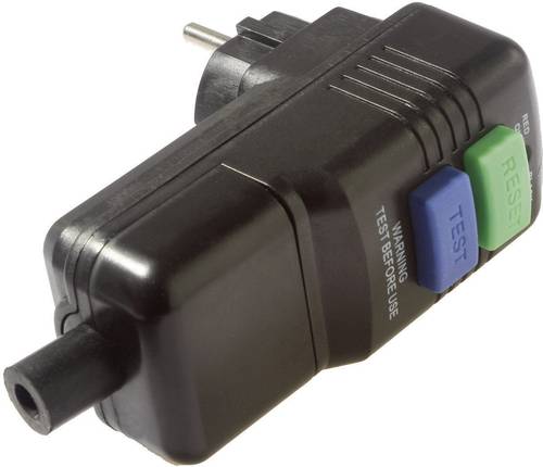 AS Schwabe 45209 Personenschutz-Zwischenstecker PRCD 230V Schwarz IP44