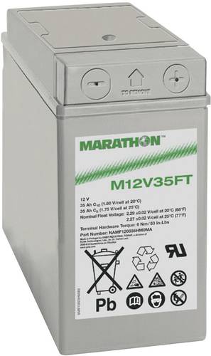 GNB Marathon EXIM12V35FT NAMF120035HM0FB Bleiakku 12V 35Ah Blei-Vlies (AGM) (B x H x T) 107 x 189 x