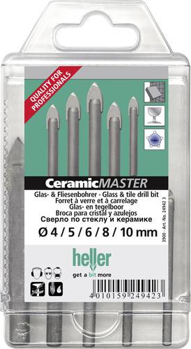 Heller Tools QuickBit® CeramicMaster 24942 Glas- und Fliesenbohrer-Set 5teilig 1/4  (6.3 mm) 1 Se