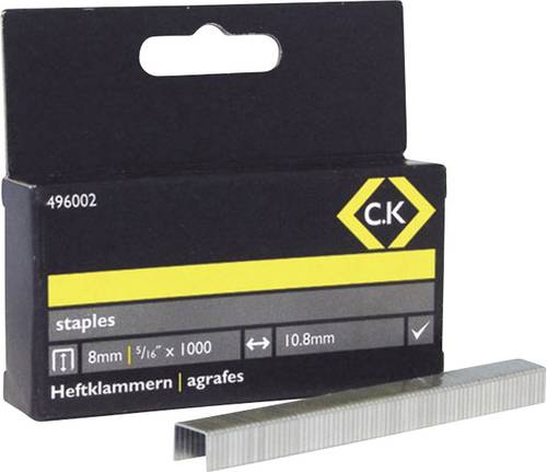 C.K 496002 Tackerklammern Typ 140 1000 St. Abmessungen (L x B) 8mm x 10.5mm