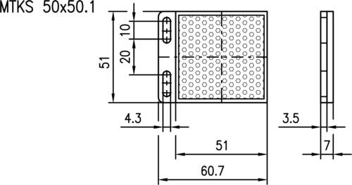 Leuze Electronic 50117583 Reflektor MTKS 50 x 50.1 1St.