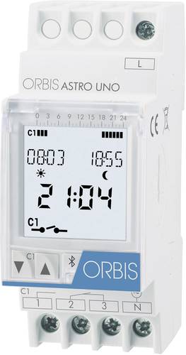 ORBIS Zeitschalttechnik OB178112 Zeitschaltuhr für Hutschiene ASTRO UNO 230 V/AC Astronomisch