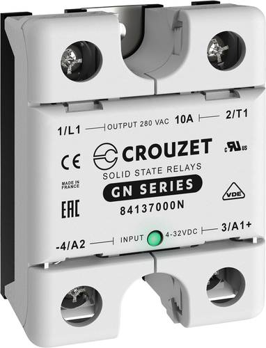 Crouzet Halbleiterrelais 84137000N 10A Schaltspannung (max.): 280 V/AC Nullspannungsschaltend 1St.