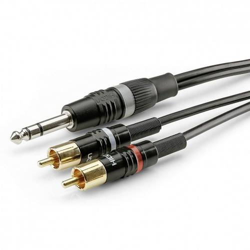 Sommer Cable HBP-6SC2-0600 Klinke / Cinch Audio Anschlusskabel [2x Cinch-Stecker - 1x Klinkenstecker