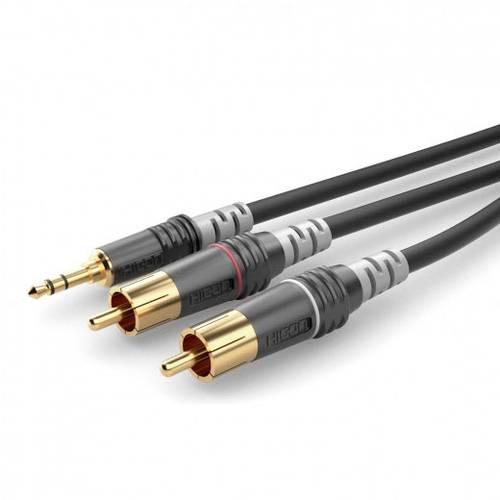 Sommer Cable HBA-3SC2-0150 Klinke / Cinch Audio Anschlusskabel [2x Cinch-Stecker - 1x Klinkenstecker