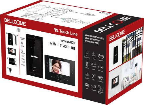 Bellcome Advanced 7  Video-Kit 1 Familie Video-Türsprechanlage Kabelgebunden Komplett-Set 8teilig