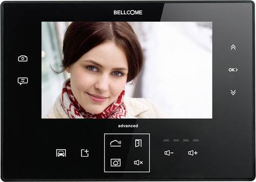 Bellcome Advanced 7  Video-Türsprechanlage Kabelgebunden Inneneinheit 1 Stück Schwarz