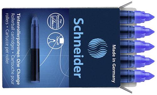 Schneider Schreibgeräte Nachfüllpatrone Tintenroller One Change 0.6mm Blau 185403 5St.