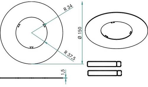 Brumberg 81005080 Reduzierring Schwarz