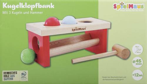 41604581 SMH Kugelklopfbank 24x11x10cm SpielMaus Holz Kugelklopfbank