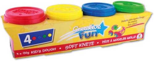 Creative Fun Knete 4er Set Grundfarben 560g