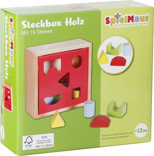 SpielMaus Holz Steckbox 15 Steine 40771140