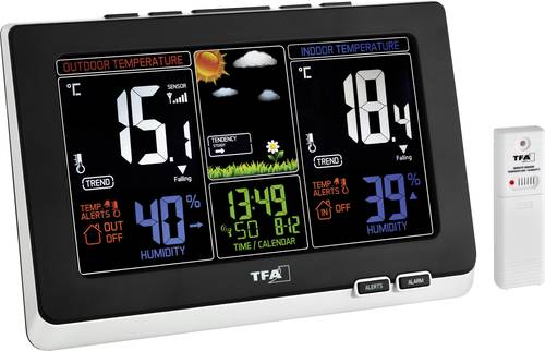 TFA Dostmann Spring 35.1129.01 Funk-Wetterstation Vorhersage für 6 bis 12 Stunden Anzahl Sensoren m