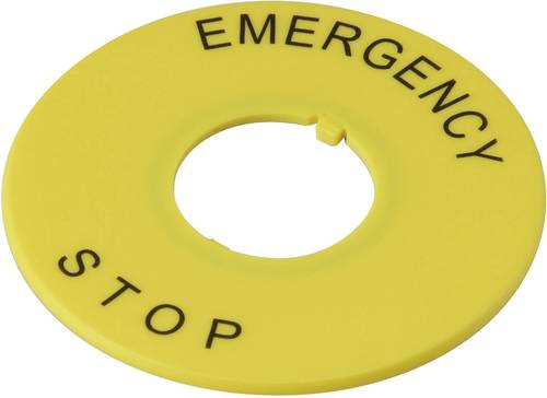 DECA A2AV-27 Bezeichnungsschild Aufdruck-Motiv: EMERGENCY STOP Gelb 1St.