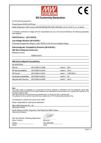 Mean Well LDD-700L LED-Treiber Konstantstrom 36.4W 0.7A 2 - 32 V/DC dimmbar