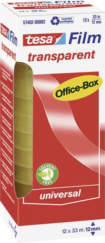 TESA OFFICE-BOX 57402-00002-01 tesafilm Transparent (L x B) 33m x 12mm 12St.