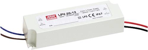 Mean Well LPV-20-12 LED-Trafo Konstantspannung 20W 0 - 1.67A 12 V/DC nicht dimmbar