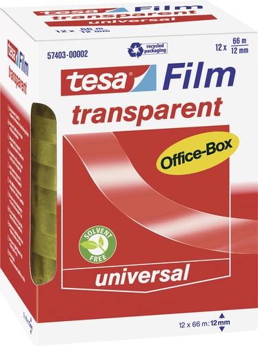 TESA OFFICE-BOX 57403-00002-01 tesafilm Transparent (L x B) 66m x 12mm 12St.