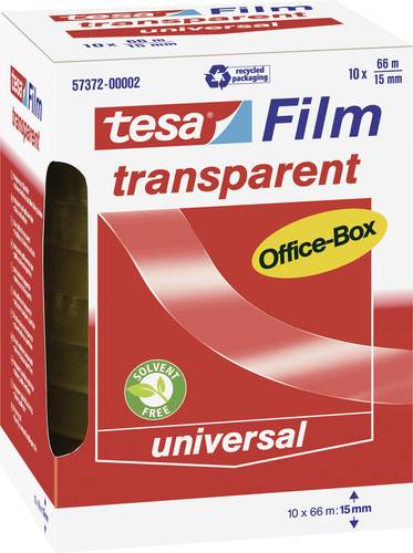 TESA OFFICE-BOX 57372-00002-01 tesafilm Transparent (L x B) 66m x 15mm 10St.