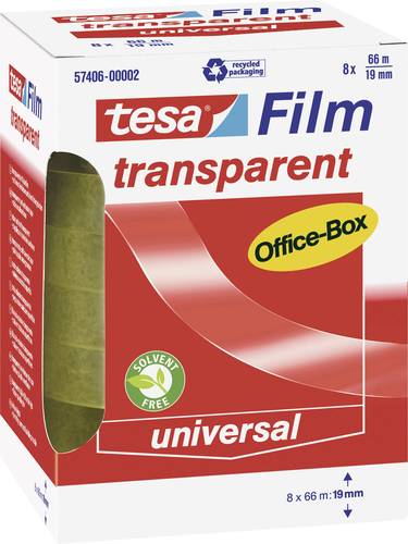 TESA OFFICE-BOX 57406-00002-01 tesafilm Transparent (L x B) 66m x 19mm 8St.