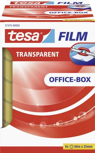 TESA OFFICE-BOX 57379-00002-01 tesafilm Transparent (L x B) 66m x 25mm 6St.