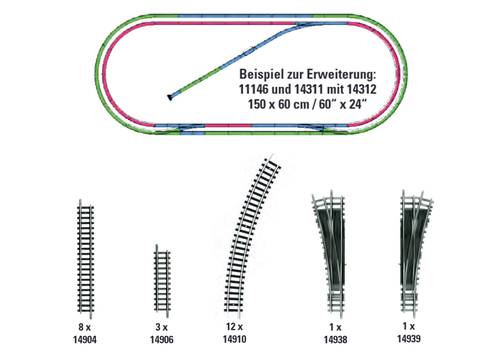 MiniTrix 14312 N Gleis Ergänzungs-Set 1 Set