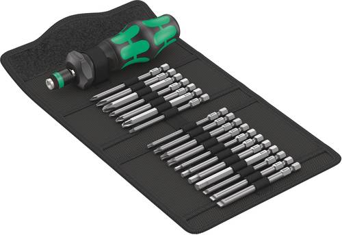 Wera Kompakt Turbo 1 05057482001 Bit-Set 18teilig 1/4  (6.3 mm) inkl. Bithalter-Schraubendreher