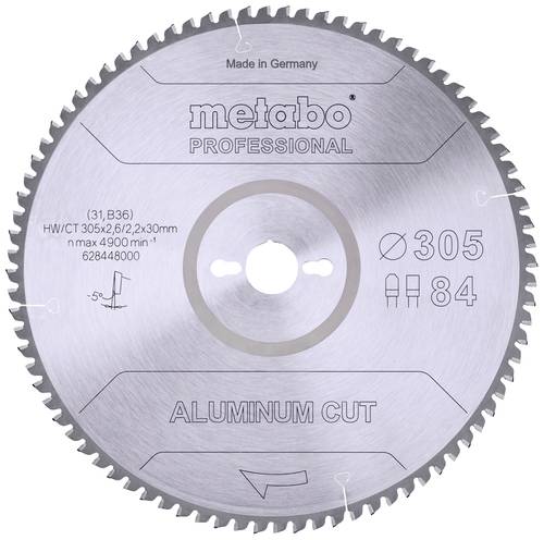 Metabo ALUMINIUM CUT PROFESSIONAL 628448000 Kreissägeblatt 305 x 30 x 2.2mm Zähneanzahl: 84 1St.