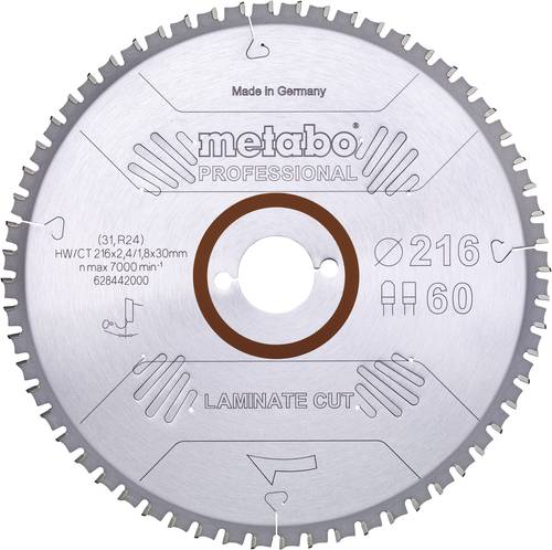 Metabo LAMINATE CUT PROFESSIONAL 628446000 Kreissägeblatt 254 x 30 x 2mm Zähneanzahl: 66 1St.