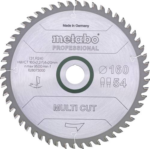 Metabo MULTI CUT PROFESSIONAL 628293000 Kreissägeblatt 165 x 20 x 1.4mm Zähneanzahl: 54 1St.