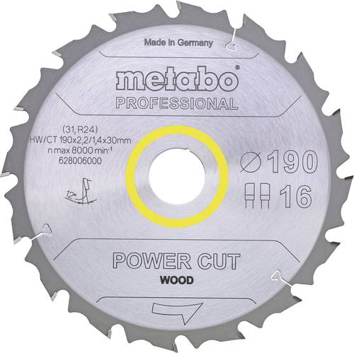 Metabo MULTI CUT PROFESSIONAL 628292000 Kreissägeblatt 165 x 20 x 1.4mm Zähneanzahl: 54 1St.