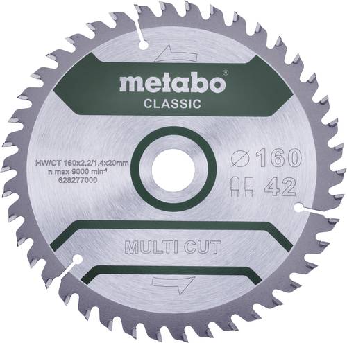 Metabo MULTI CUT CLASSIC 628277000 Kreissägeblatt 160 x 20 x 1.4mm Zähneanzahl: 42 1St.