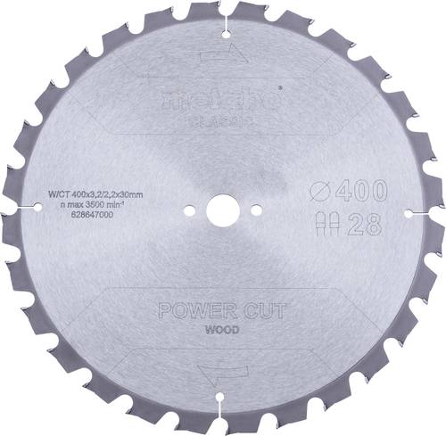 Metabo POWER CUT WOOD CLASSIC 628647000 Kreissägeblatt 400 x 30 x 2.2mm Zähneanzahl: 28 1St.