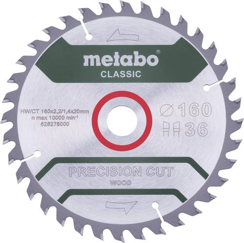 Metabo PRECISION CUT WOOD CLASSIC 628278000 Kreissägeblatt 160 x 20 x 1.4mm Zähneanzahl: 36 1St.