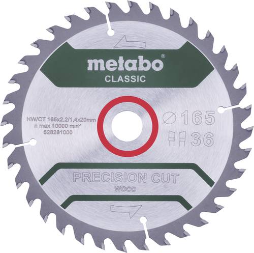 Metabo PRECISION CUT WOOD CLASSIC 628659000 Kreissägeblatt 160 x 20 x 1.4mm Zähneanzahl: 36 1St.