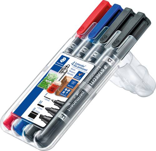 Staedtler Lumocolor 348 SWP4 Permanentmarker Sortiert (Farbauswahl nicht möglich) wasserfest: Ja