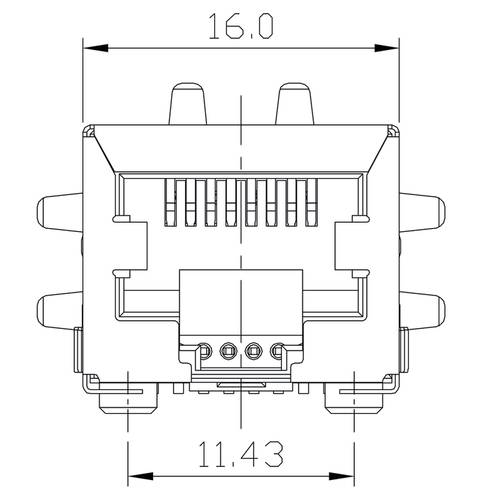 Weidmüller RJ45M S1D DE4N RL 2564450000 Buchse Polzahl 8 Schwarz 220St.