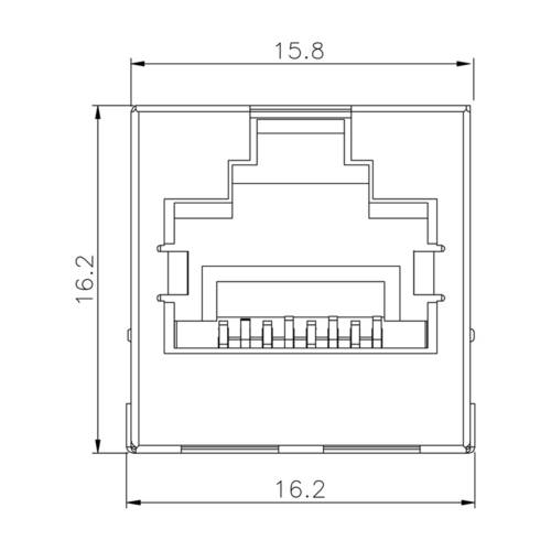 Weidmüller RJ45C6 T1V 3.0N4N TY 2626050000 Buchse Polzahl 8 Schwarz 160St.