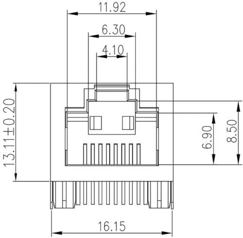 Weidmüller RJ45C5E R1U 2.8N4N RL 2638490000 Buchse Polzahl 8 Schwarz