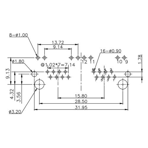 Weidmüller RJ45C5 R12U 1.7N4G/Y RL 2661430000 Buchse Polzahl 16 Schwarz 240St.