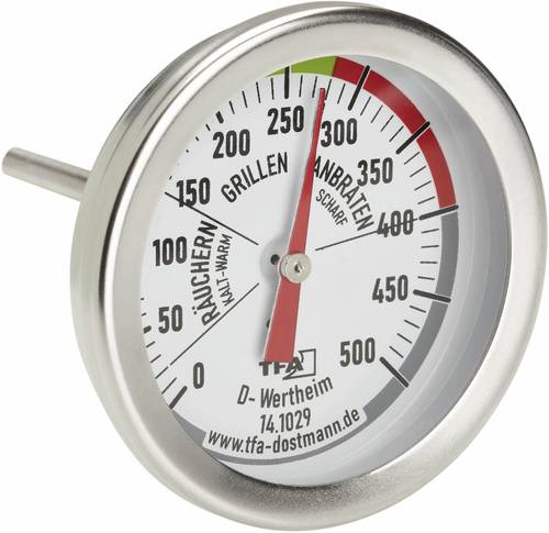 TFA Dostmann BBQ Grill Smoker Grillthermometer Edelstahl