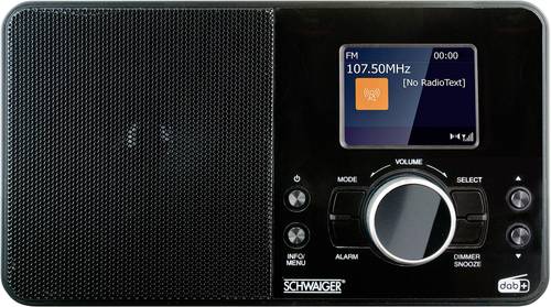 Schwaiger DAB400513 Tischradio DAB+ AUX Schwarz